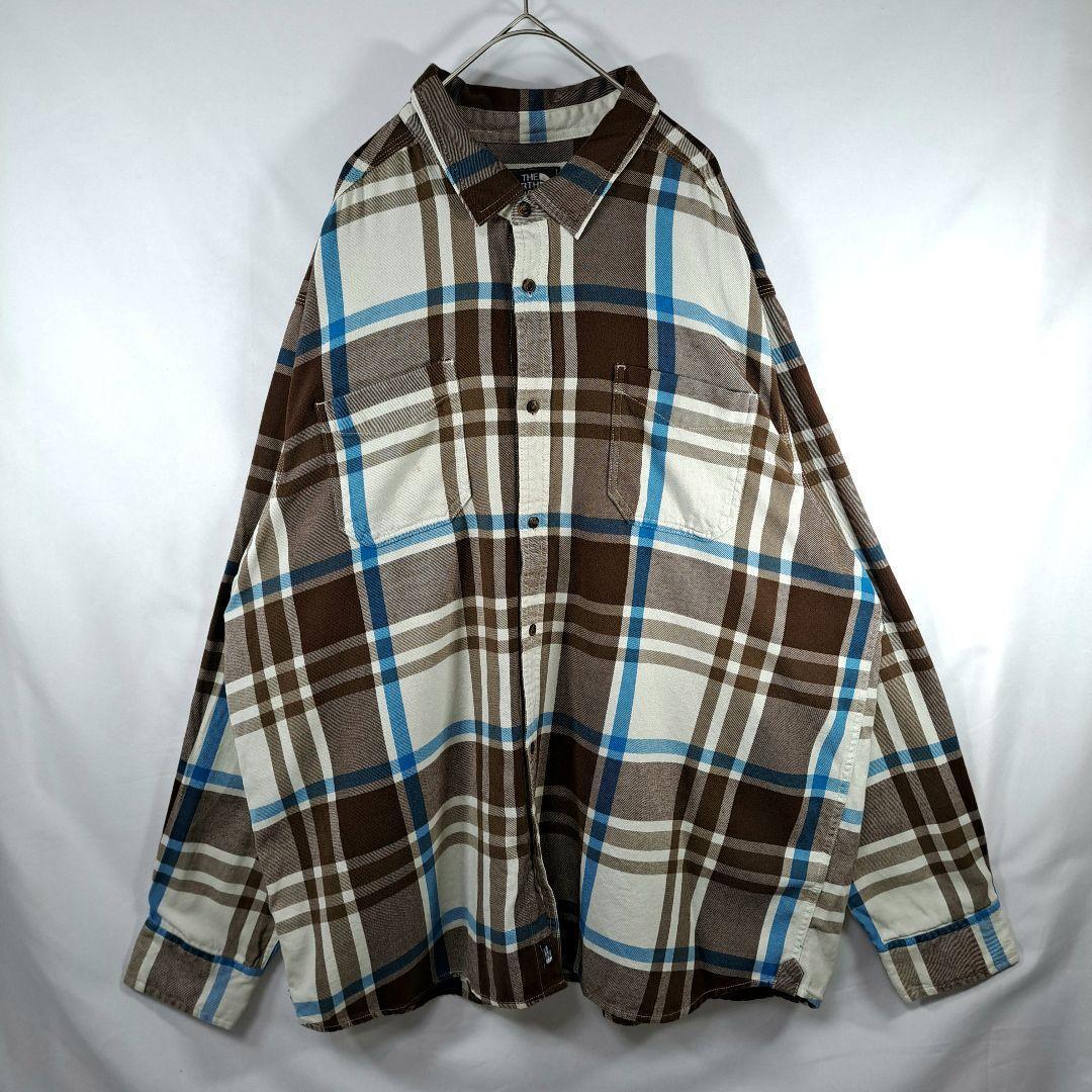 【美品】THE NORTH FACE　チェック柄　ノースフェイス　ビッグサイズ