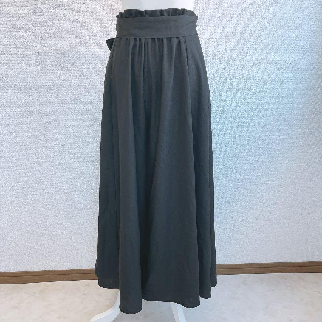 ☆大きいサイズ☆ナラカミーチェ ガウチョ たっぷりドレープ ウエストリボン XL