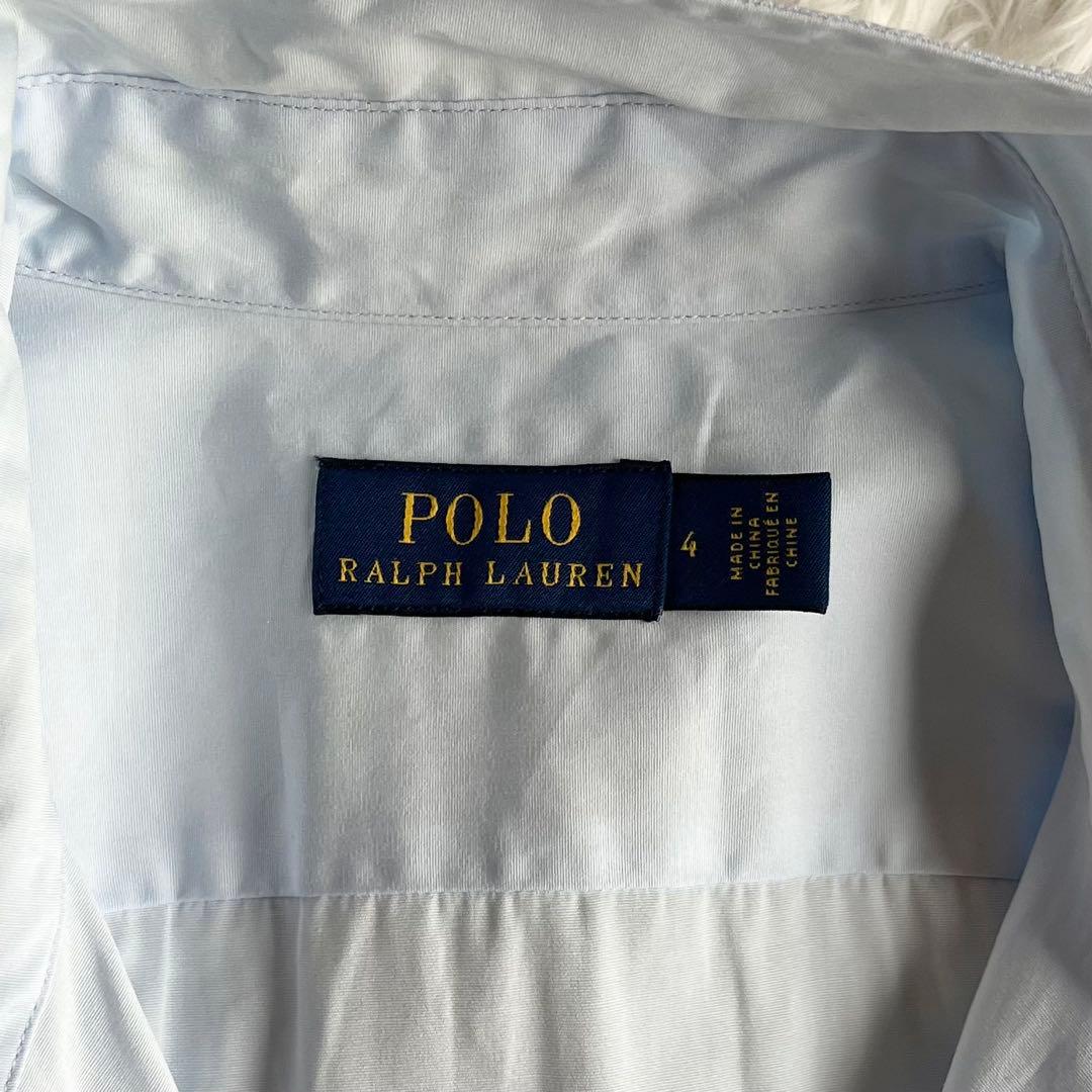 【美品】 ポロラルフローレン シャツワンピース リボンベルト 4 大きいサイズ