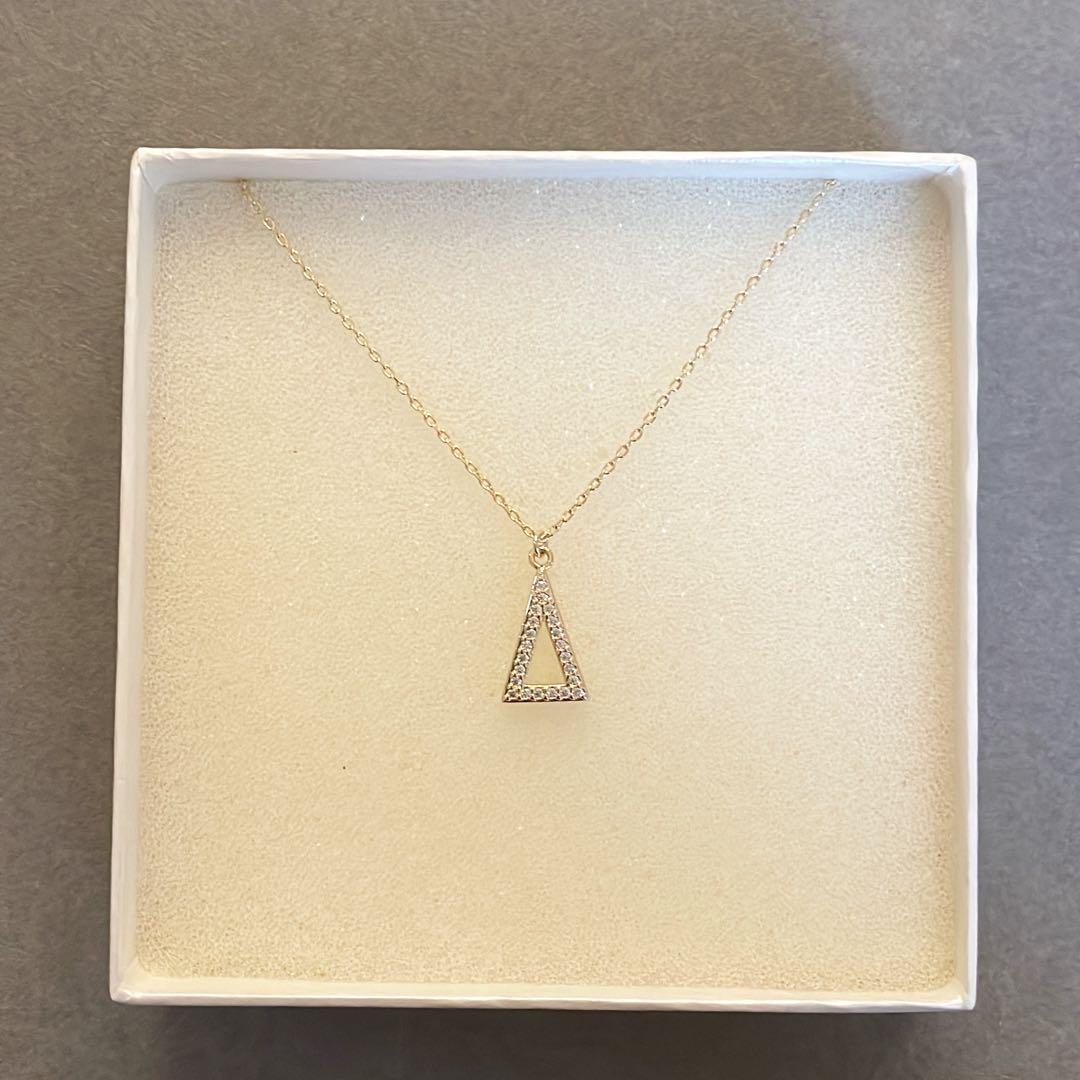 ブランド購入サイト デルタ マリハゴールド14K 三角ダイヤモンドネックレス アクセサリー