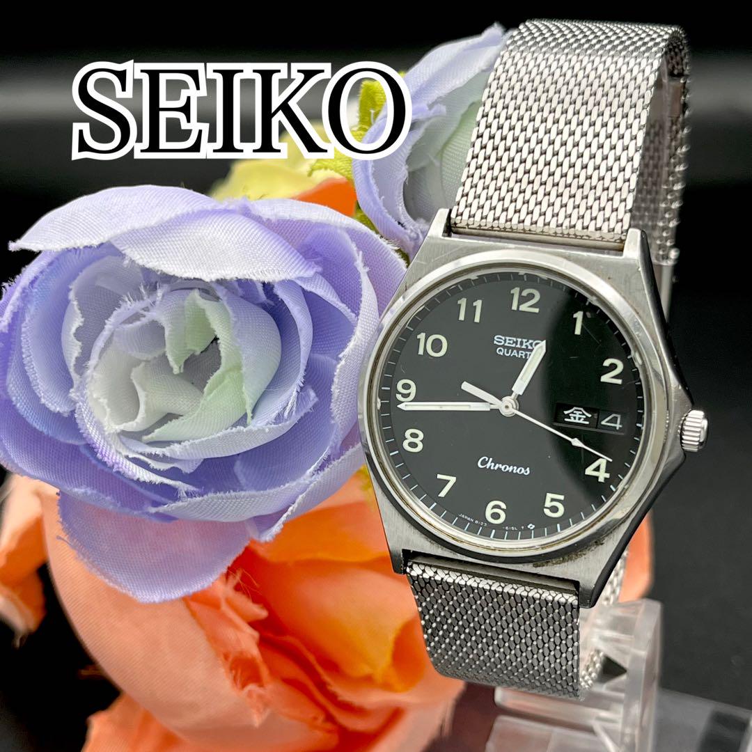 稼動 腕時計　SEIKO Chronos　セイコー　新品電池　デイデイト　F81