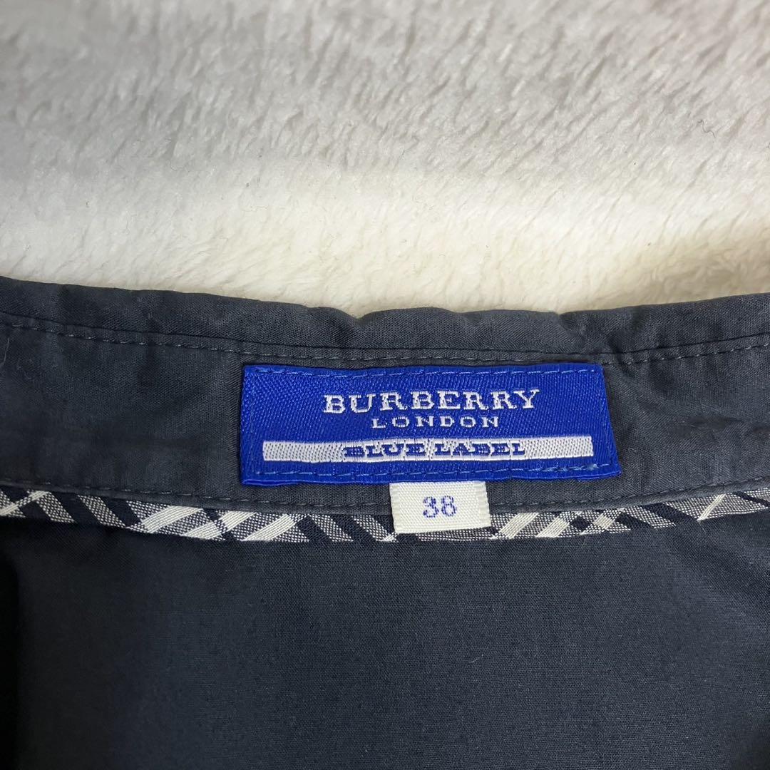 BURBERRY ブラック ノースリーブ チュニック 38 ノバチェック 刺繍