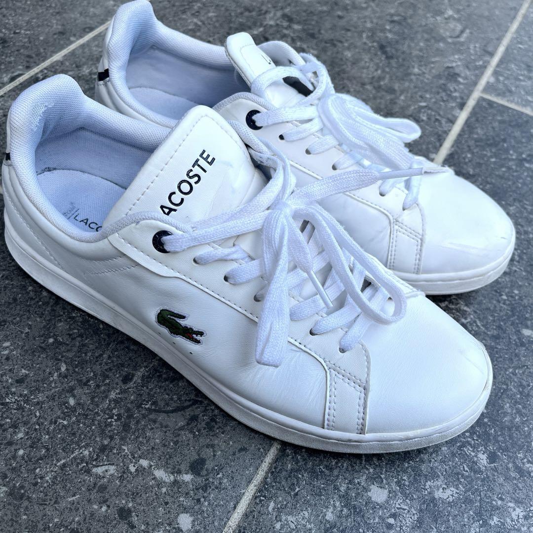 Lacoste ホワイト スニーカー ラコステ Lacoste ホワイト スニーカー 25.5㎝ メンズ - メルカリ