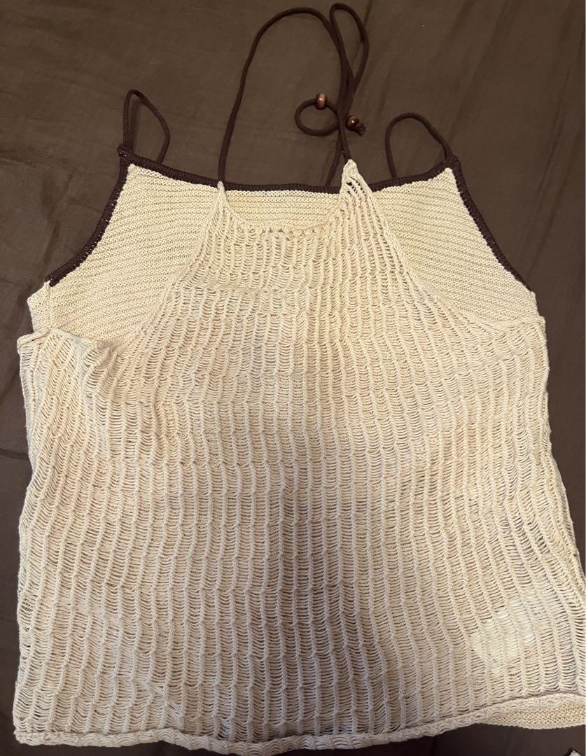 s　moussy MESH KNIT キャミソール