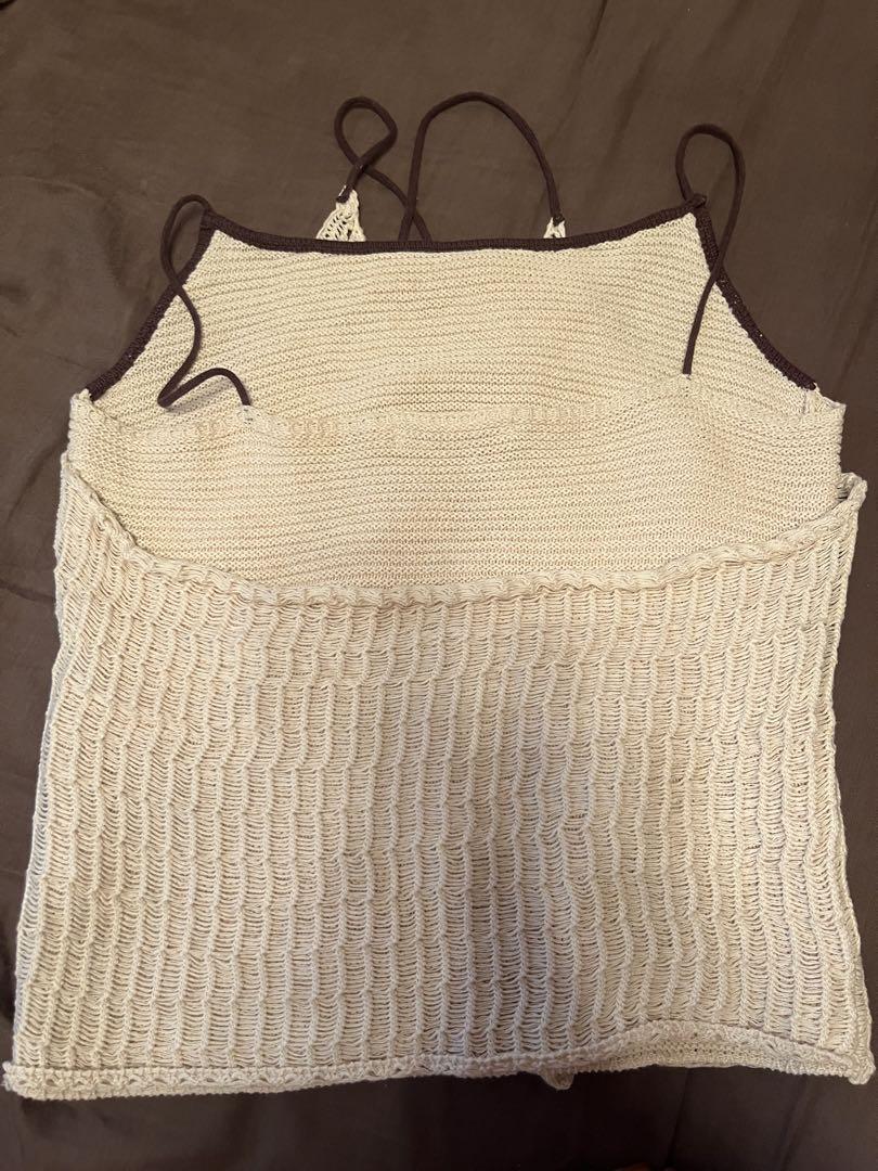 s　moussy MESH KNIT キャミソール