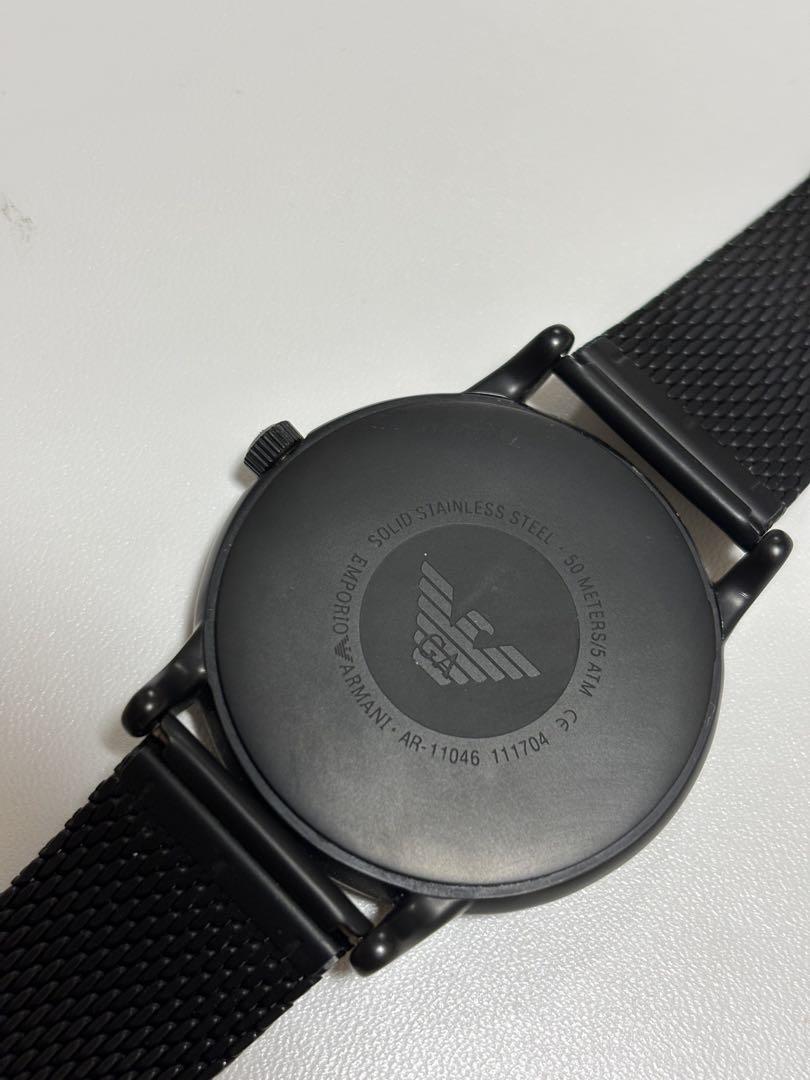 エンポリオアルマーニ メンズ 腕時計 AR11046 ステンレス ブラック