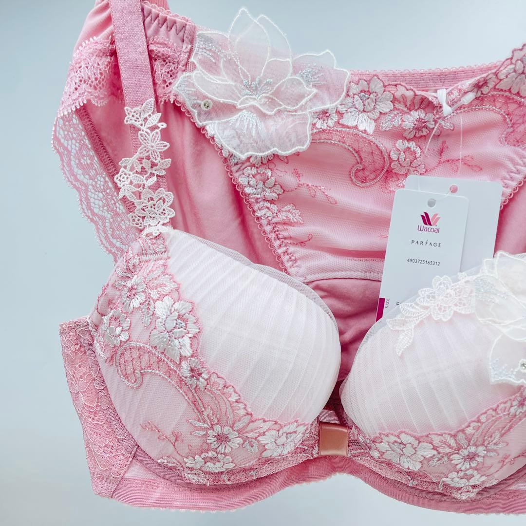 E70-L ワコール パルファージュ　リボンブラ ブラジャー&ショーツセット E70-L ワコール パルファージュ リボンブラ ブラジャー&ショーツ