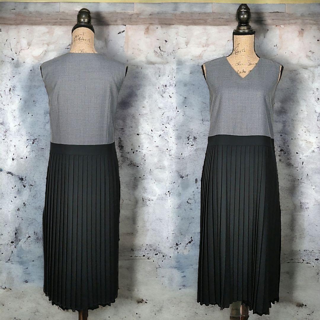 ミシェルボードワン◎極美品☆ロングワンピース(M)プリーツ 上質 ノースリーブ 6,380円