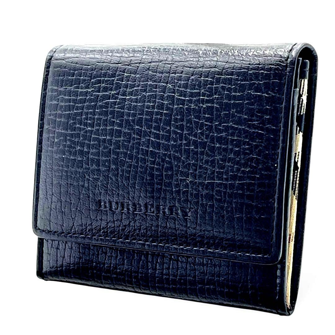 新品未使用級　BURBERRY ブラックレザー コインケース　パスケース 未使用級 バーバリー コインケース 小銭入れ レザー ノバ