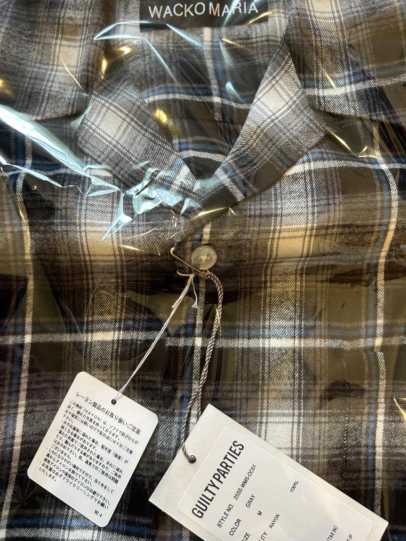 25ss WACKO MARIA OMBRE CHECK OPEN SHIRT