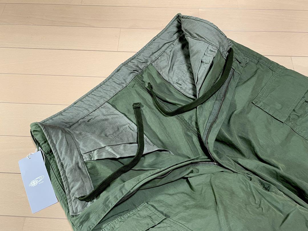 BEAMS カーゴパンツ ビッグ6ポケット オリーブ L