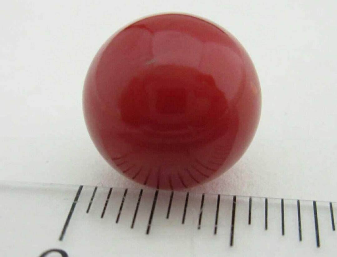 血赤珊瑚 サンゴ 11.58mm 片穴ルース 2.13g 充填有 h378a
