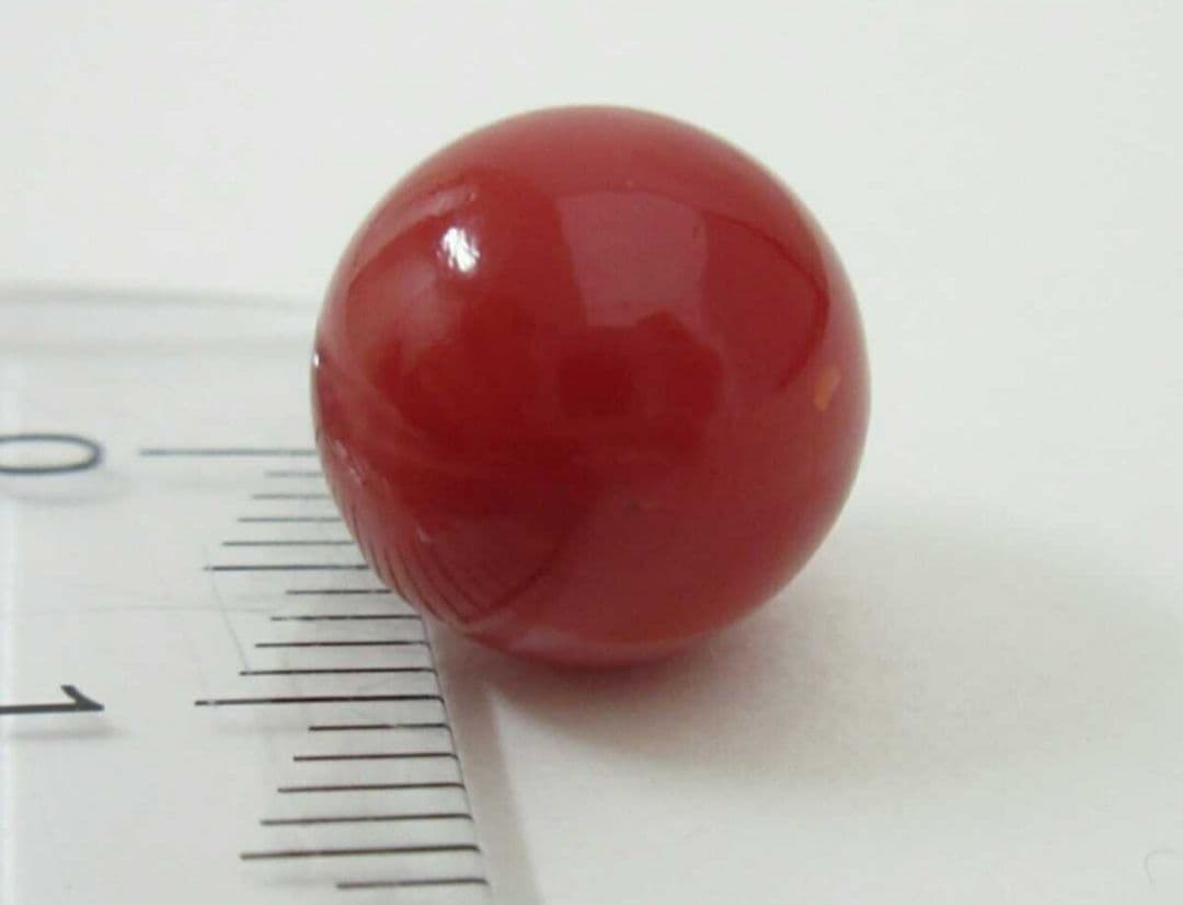 血赤珊瑚 サンゴ 11.58mm 片穴ルース 2.13g 充填有 h378a | hubcovid