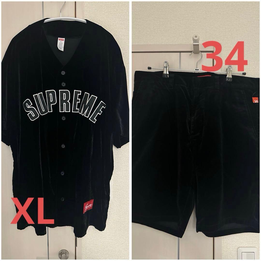 supreme velvet セットアップ