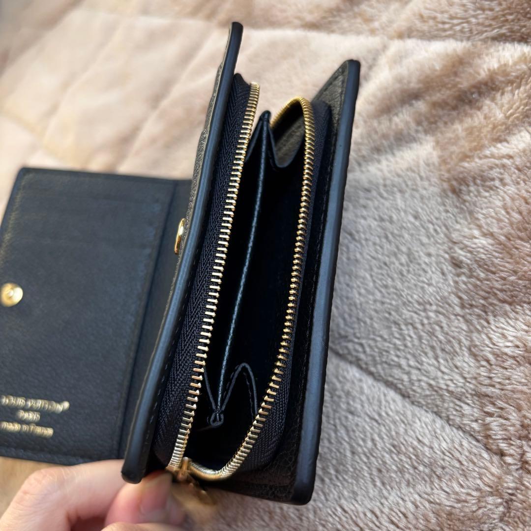 Louis Vuitton M80151ブラック 二つ折り財布