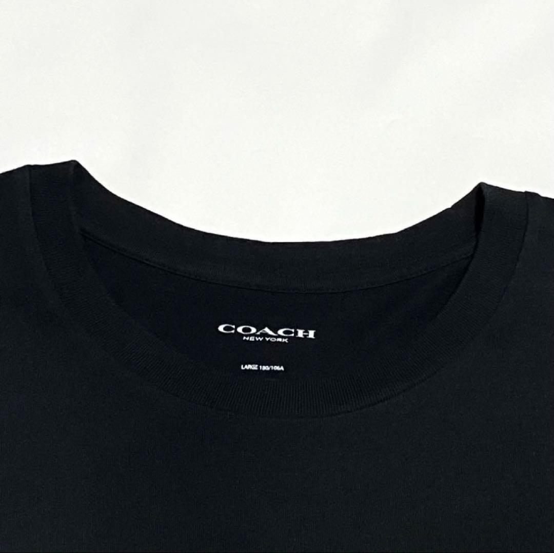 定番★フロントロゴ【COACH】ロゴTシャツ 半袖 メンズサイズ さりげないフロントロゴ☆【COACH】半袖Tシャツ クルーネック
