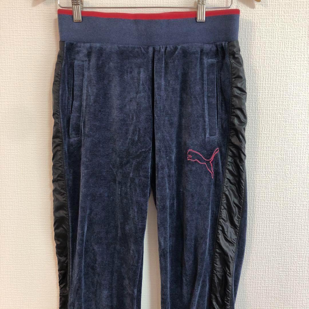 Y618 プーマ ベロア ジャージ 上下セット ストレッチややあり ウエストゴム