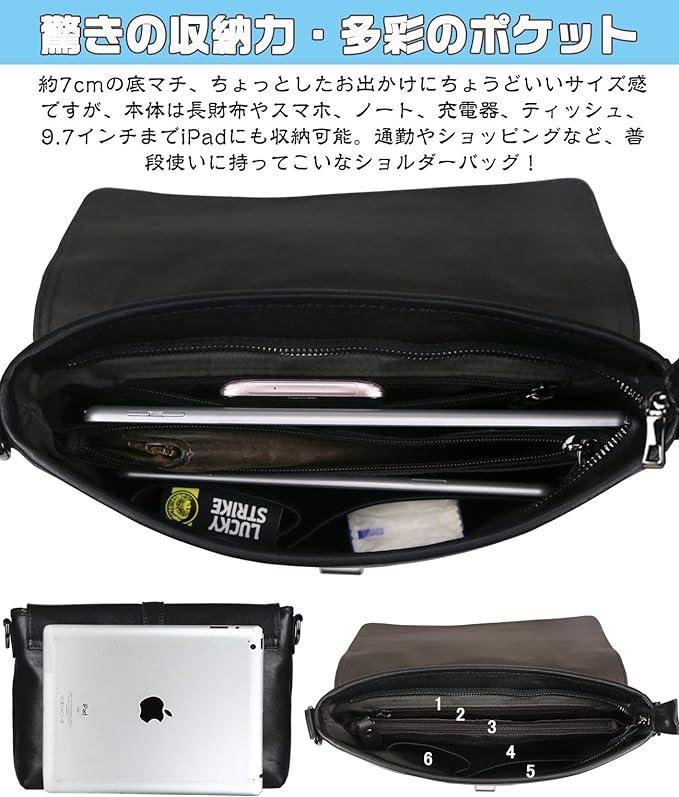 ショルダーバッグ メンズ 本革 肩掛けバッグ サコッシュ