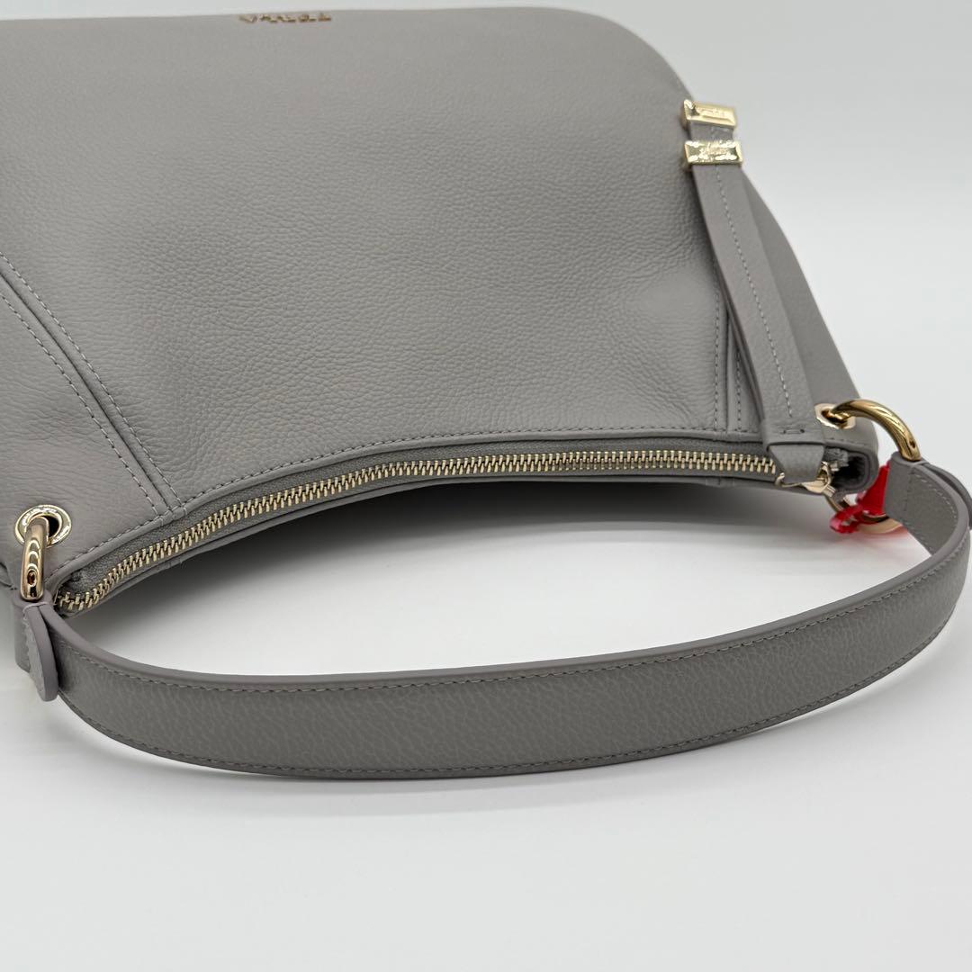 【未使用級】FURLA シエナ ハンドバッグ 2way 肩掛け レザー グレー