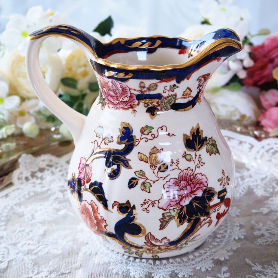 極美品　メイソンズ　ブルーマンダレイ　ミルクジャグ15cm　F1