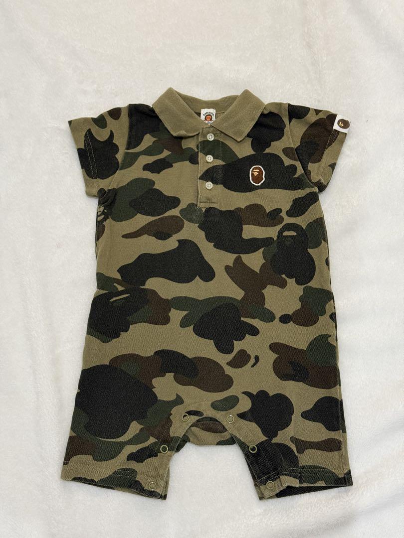 BAPE KIDS 迷彩ポロロンパース 70