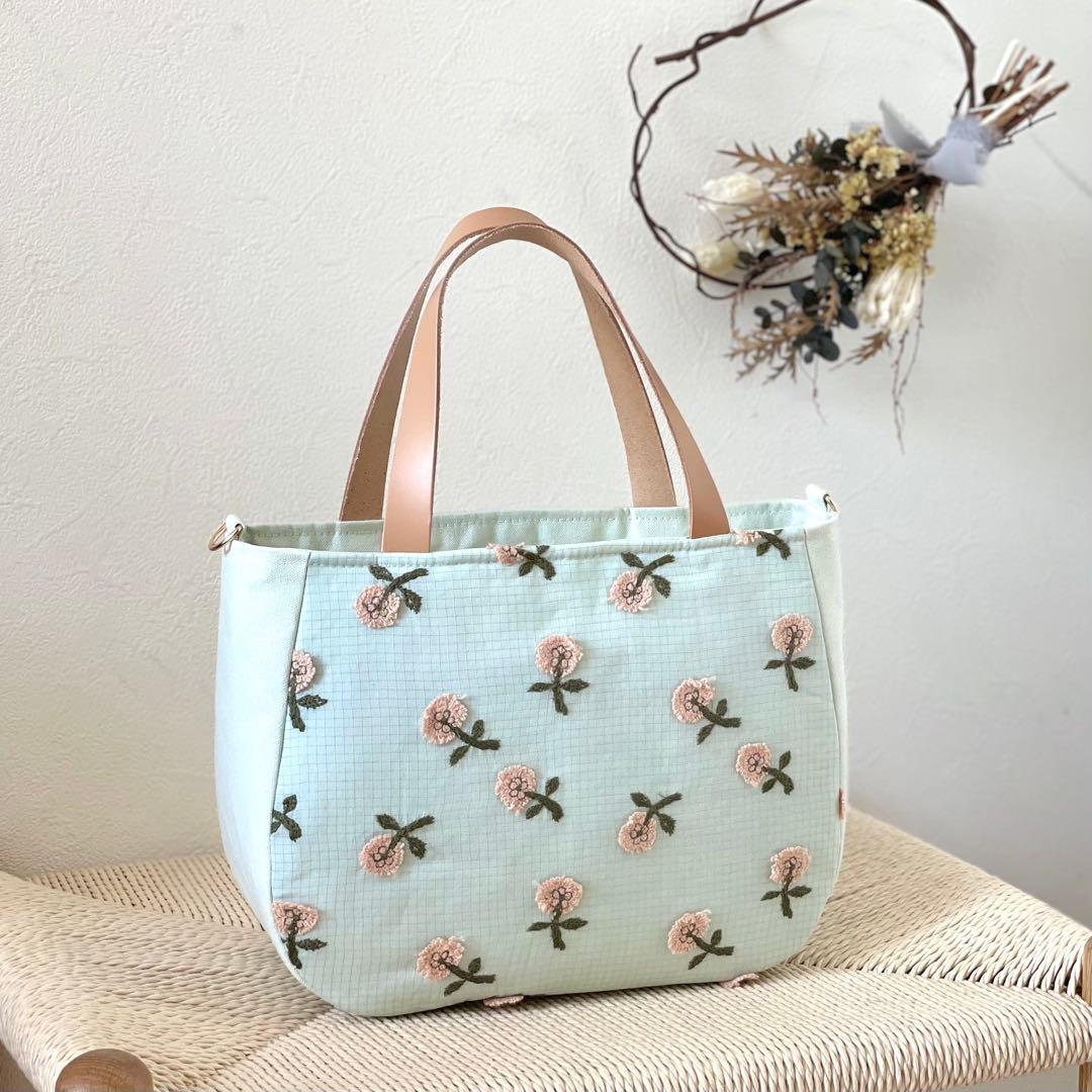 限定⚮̈ミナペルホネン mottoかくれんぼトート skip mint 限定⚮̈ミナペルホネン mottoかくれんぼトート skip mint