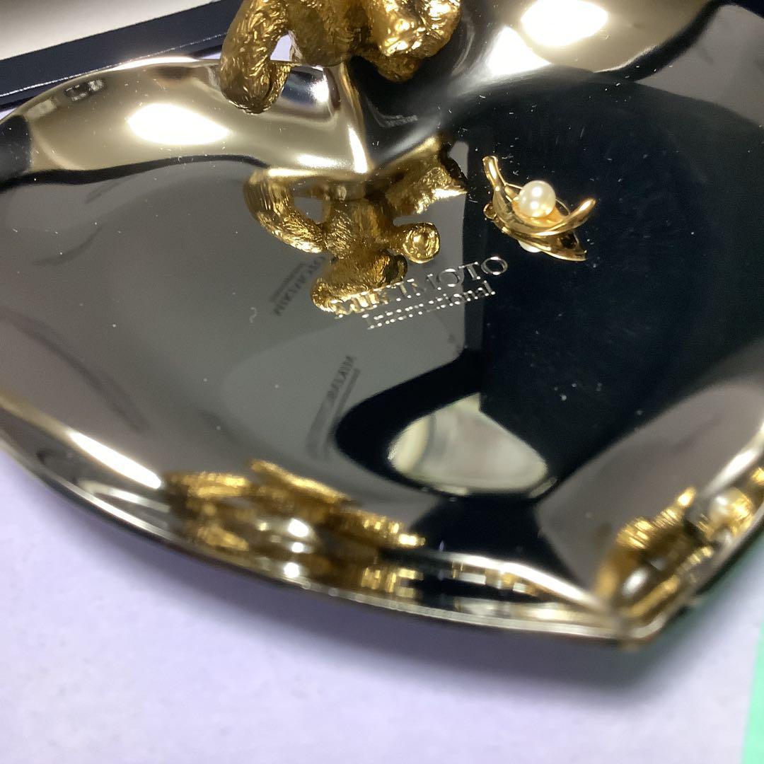 【未使用】ミキモト 「GINZA BEAR」 真珠 シルバー色アクセサリートレイ
