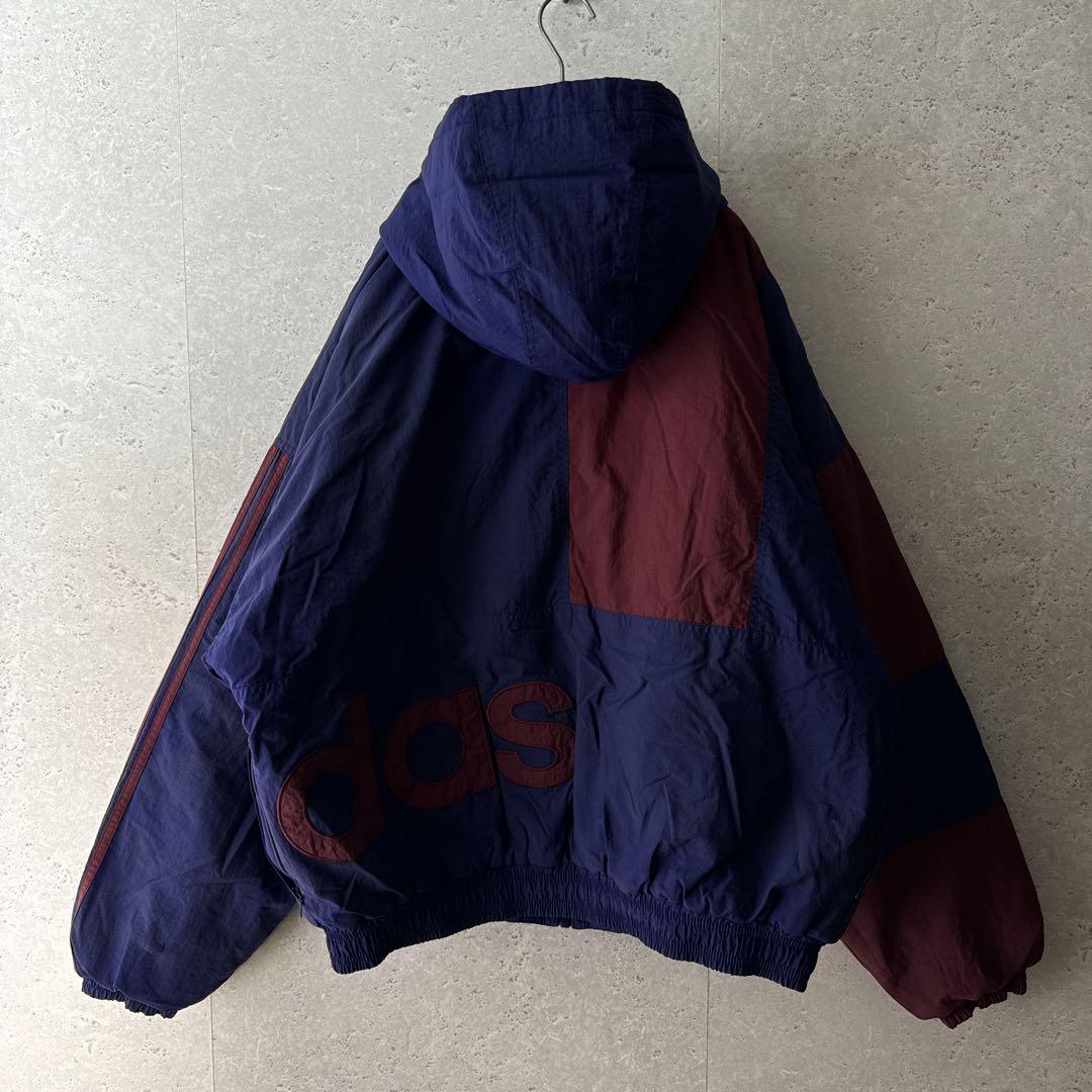 D48 NewVintage古着90's紺色adidasウォームアップジャケット D48 NewVintage古着90's紺色adidasウォームアップジャケット