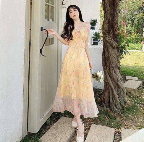 ファッションワンピース イエロー