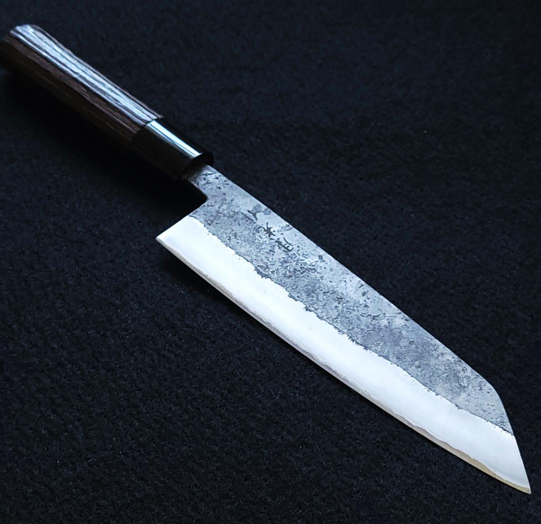 月光作 青紙2号 黒打 文化包丁 165㎜ #1401 焼柄 包丁・ナイフ