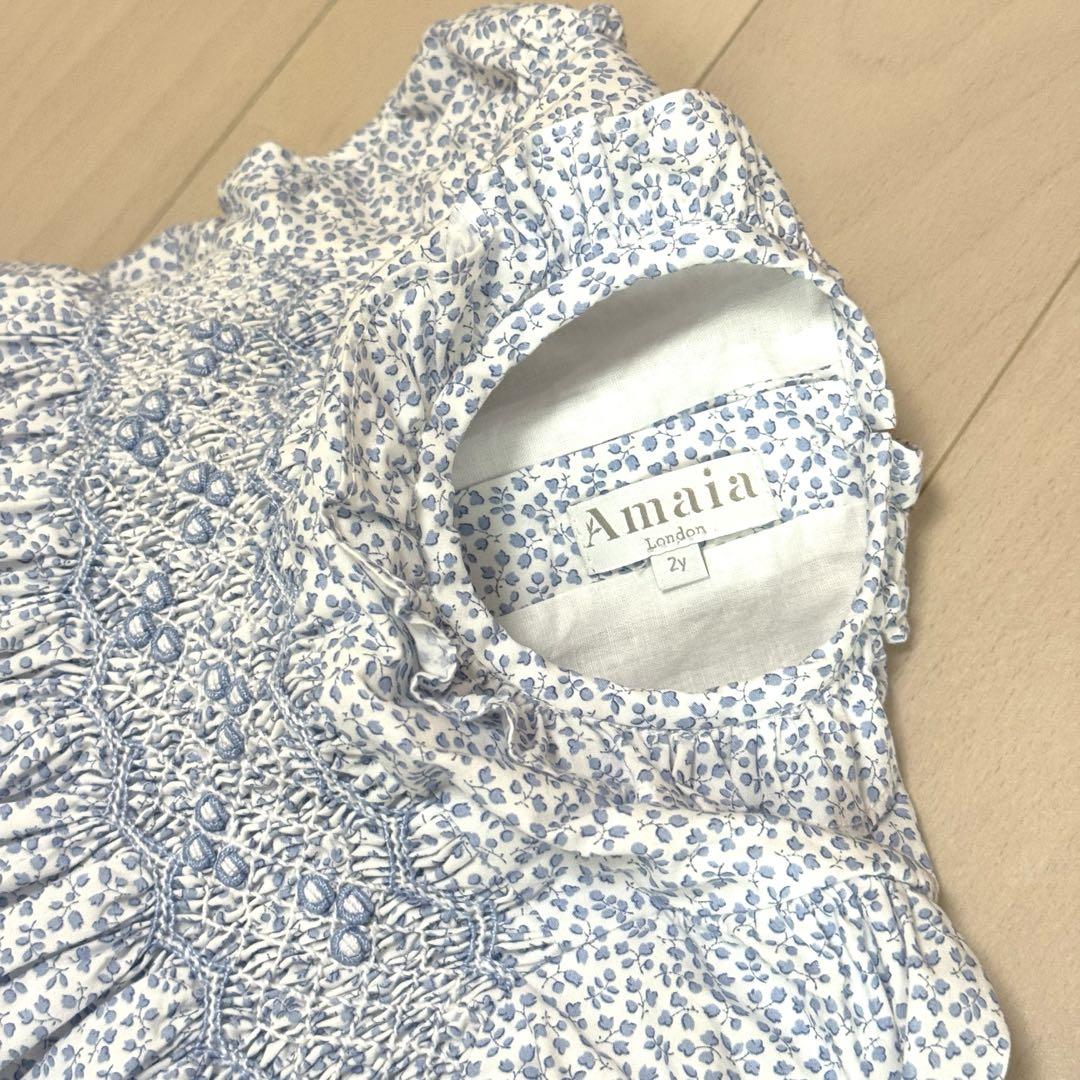 Amaia Kids アマイアキッズ ドレス ワンピース 2Y ブルー 双子