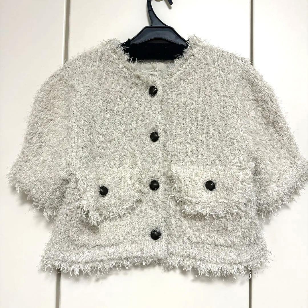 新品thetoe SHORT SLEEVE TWEED JACKET
