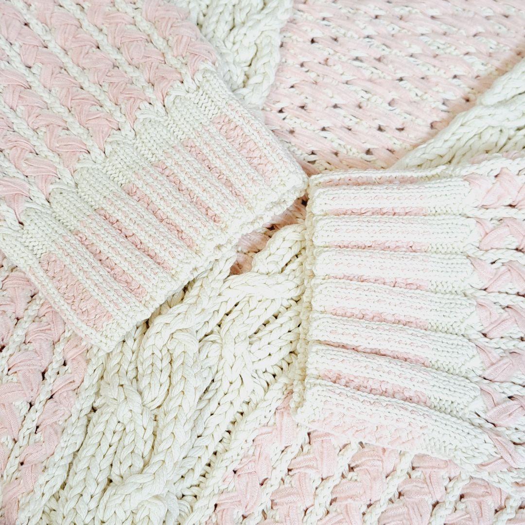 美品✨シャネル 編み込みニットカーディガン 羽織り ココマーク 34