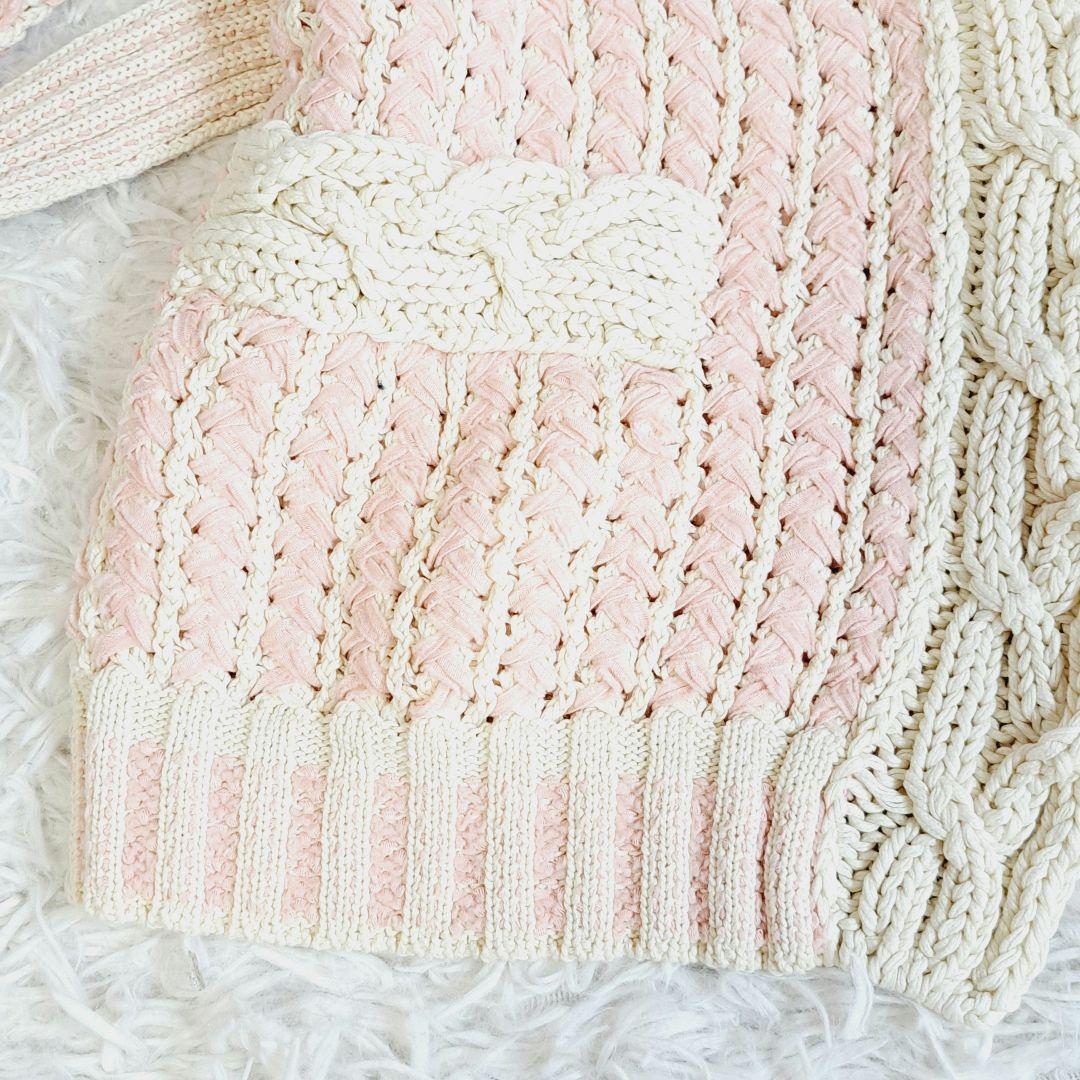 美品✨シャネル 編み込みニットカーディガン 羽織り ココマーク 34