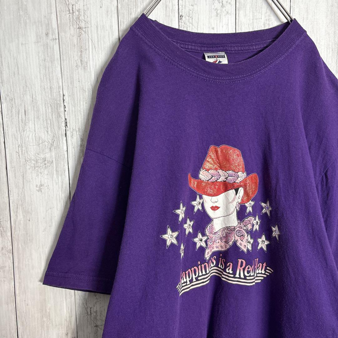 【入手困難】90s 古着 JERZEES パープル Tシャツ #037