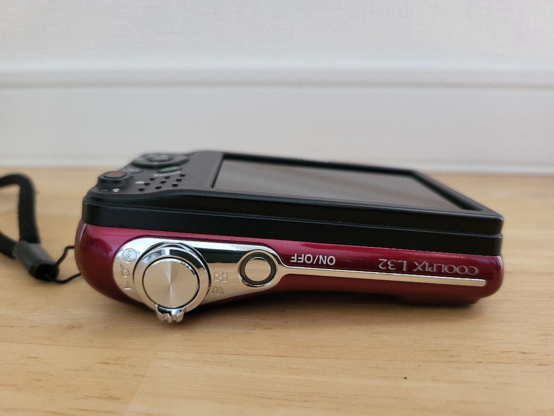 [美品] Nikon COOLPIX L32 レッド 単三電池駆動 完動品