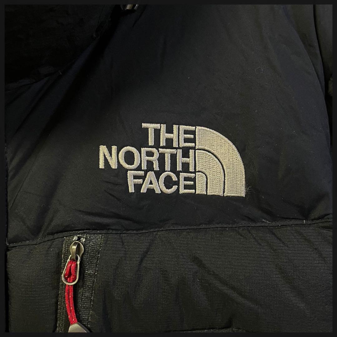 THE NORTH FACE　ダウンジャケット　メンズM　800フィル　黒　刺繍