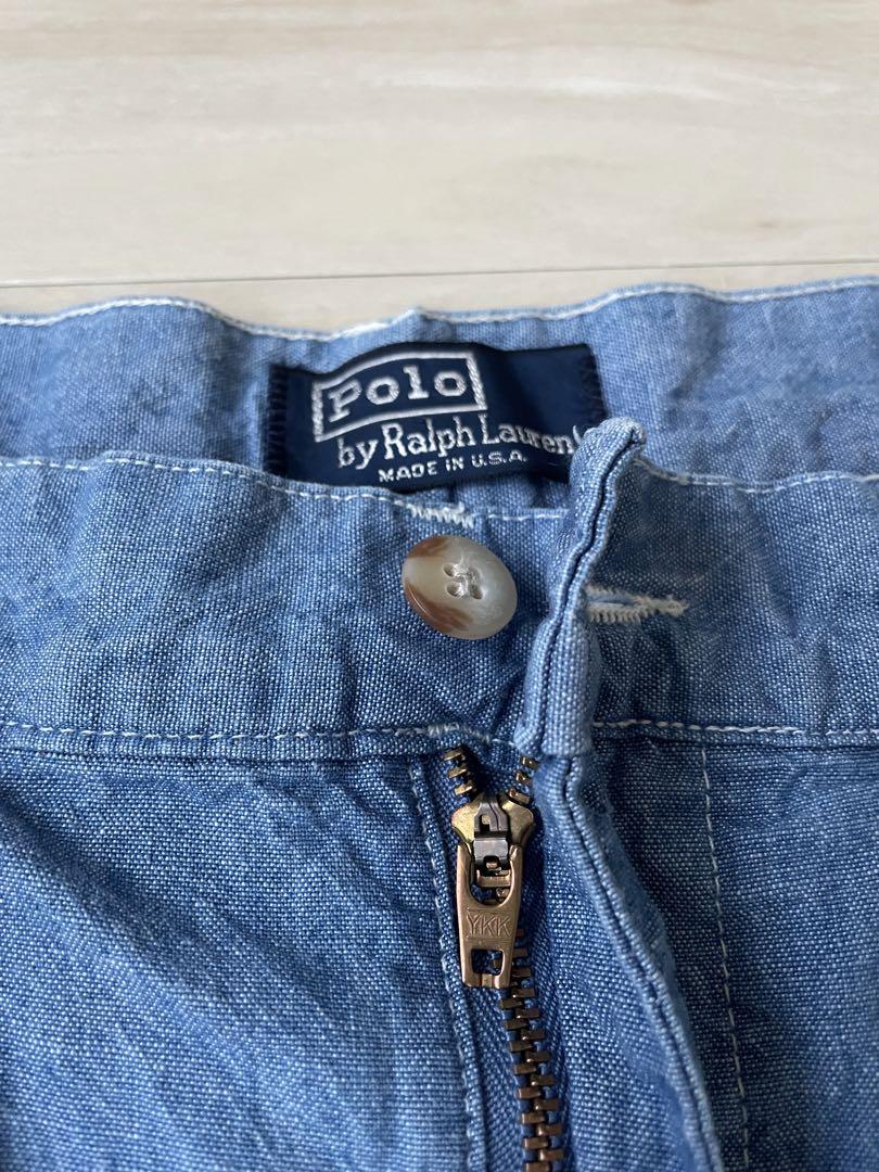 90s USA製 ラルフローレン シャンブレー ショートパンツ