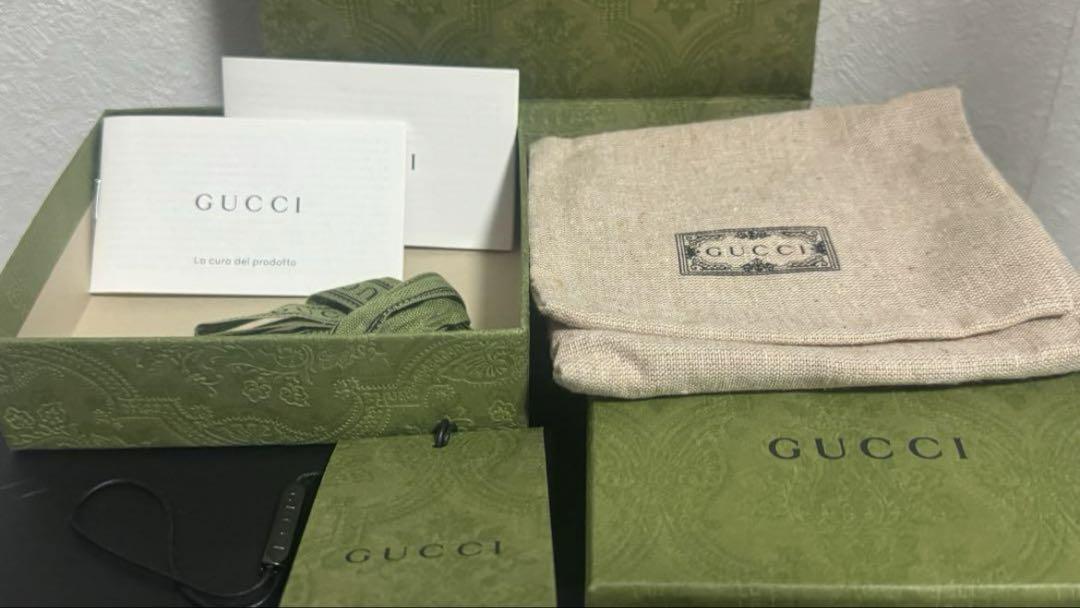 美品 GUCCI グッチ レザー ウォレット 財布 二つ折り