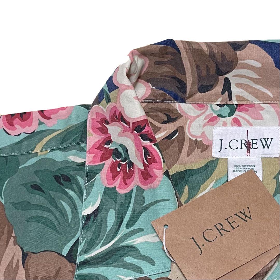 オールド J.CREW フラッシャー付き未使用 オープンカラーシャツ アロハ