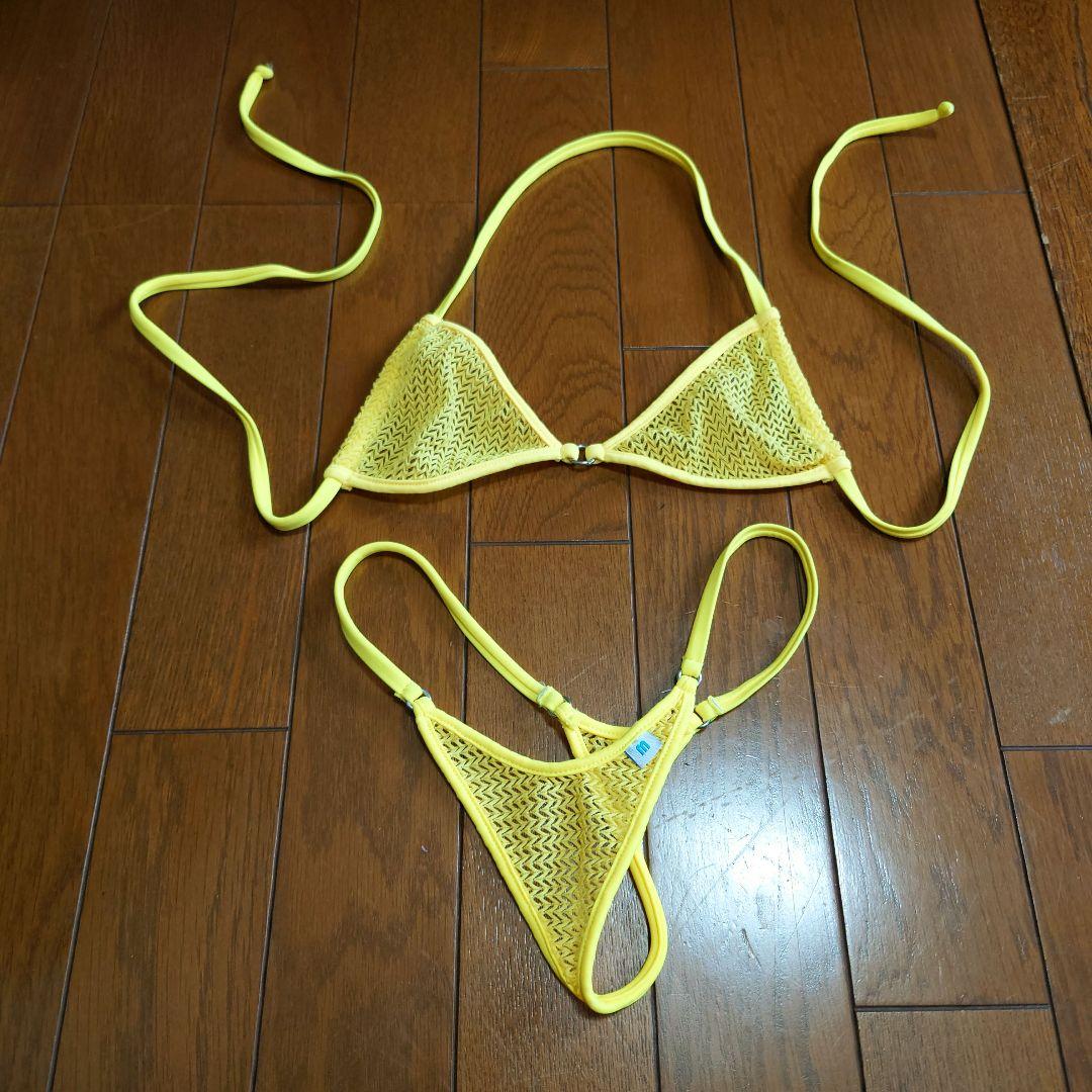 wicked weasel microminimus イエローメッシュビキニ