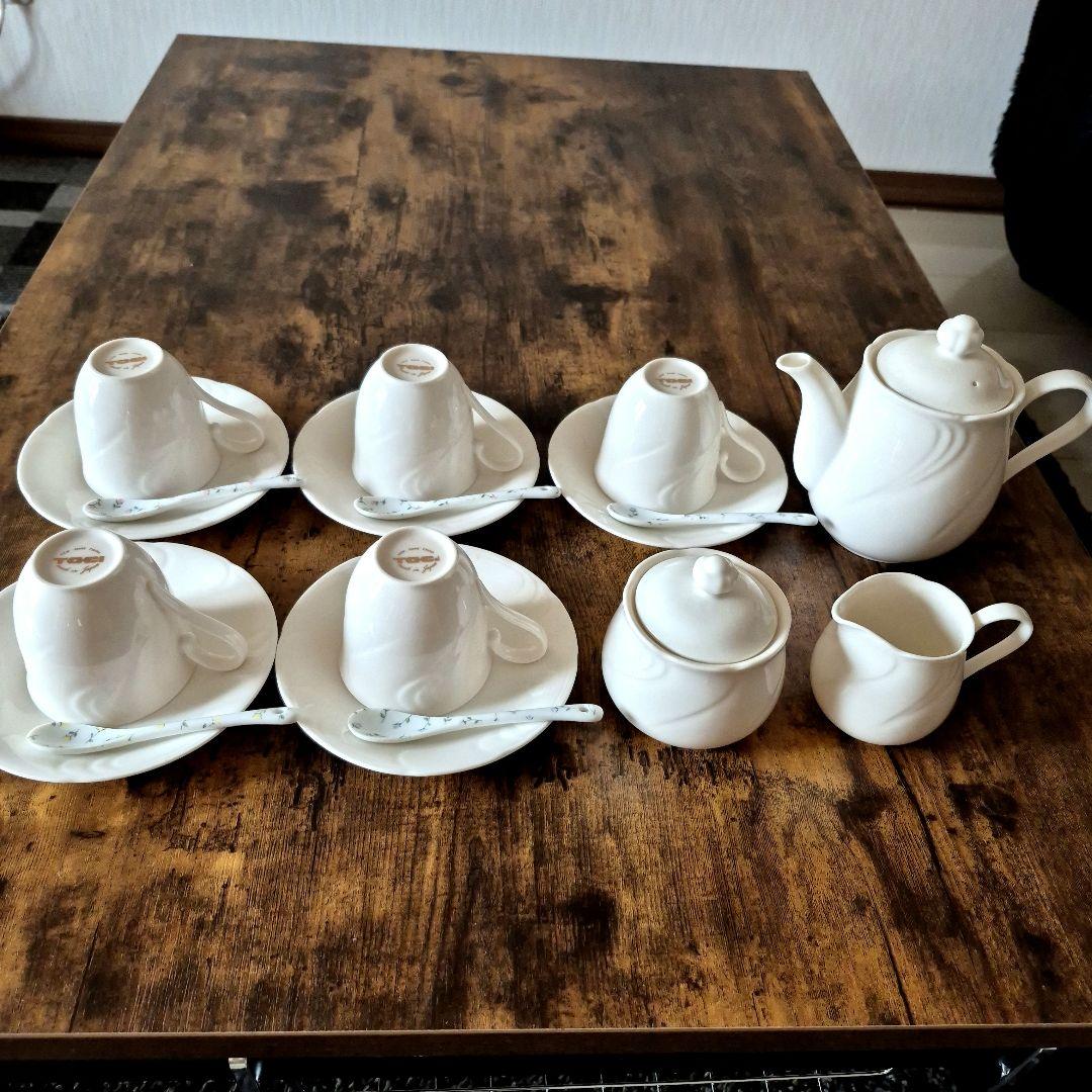 カッブ5点ポットミルクポットとシュガーポットとポット