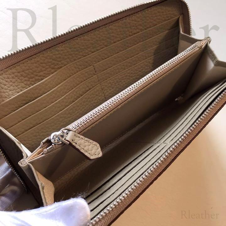 大人気！ 最高級 トーゴレザー使用 本革 長財布 薄型 軽量 青
