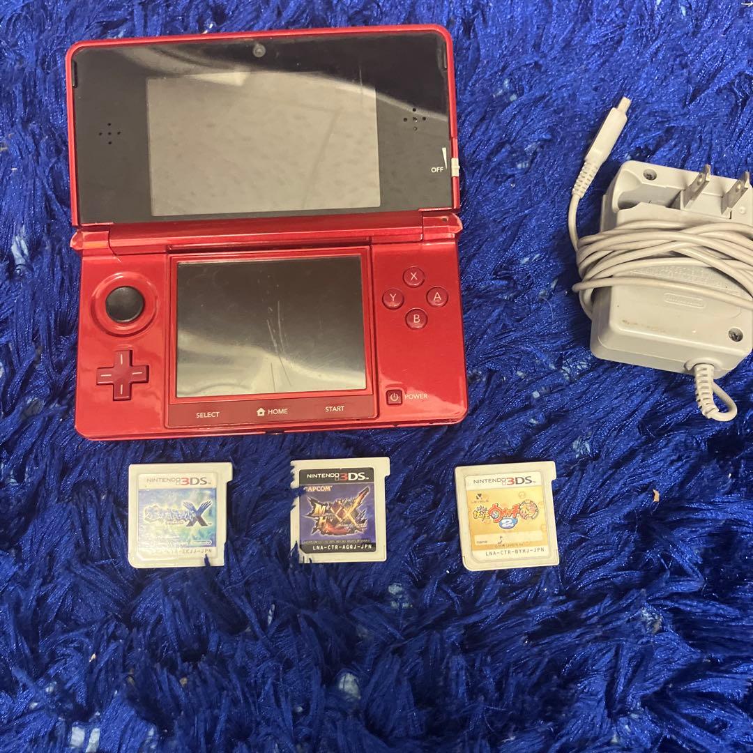 3DS本体 充電器 ゲームソフト付き傷や汚れあり YUZUMIYA_COM