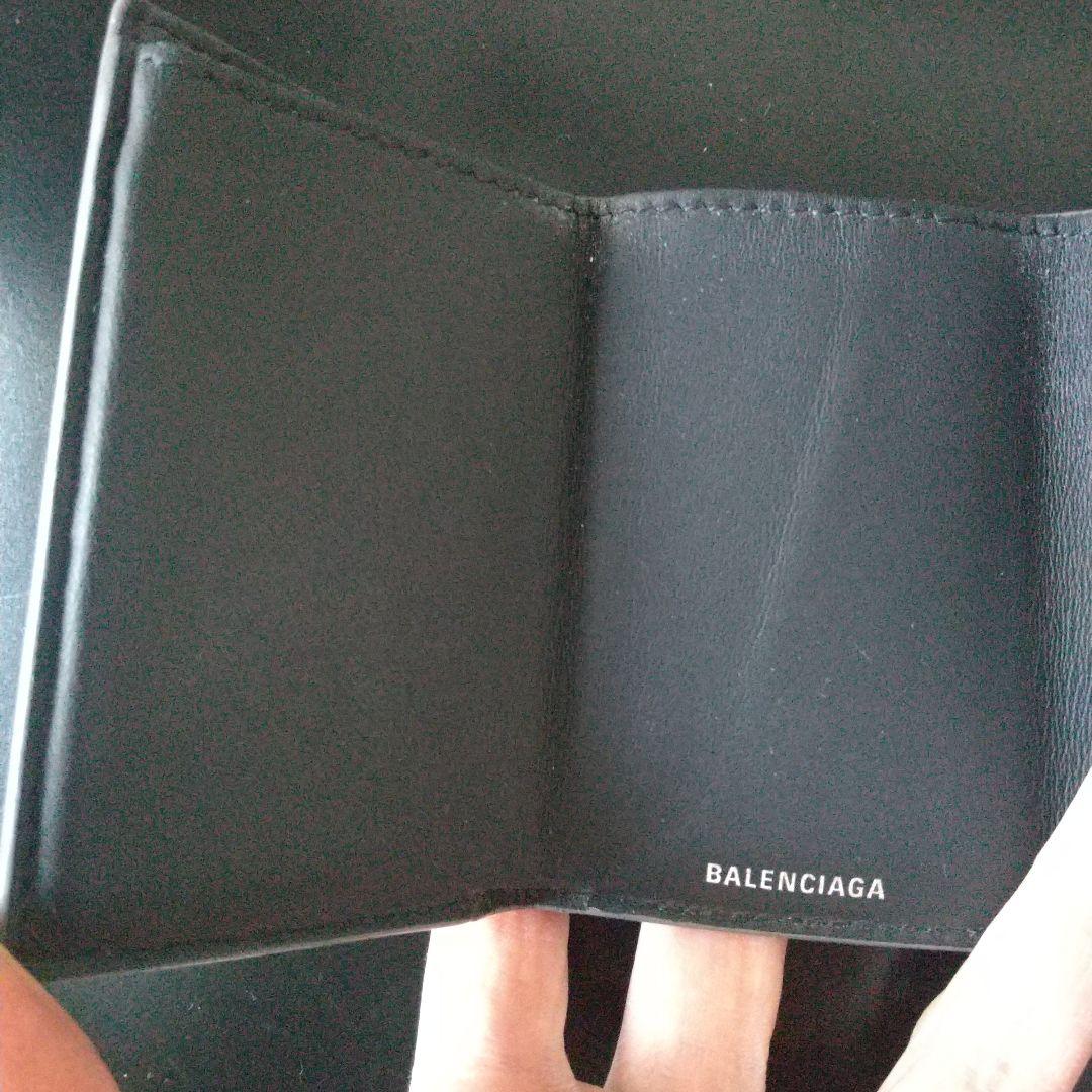 BALENCIAGA 三つ折り財布 シルバー グリッター