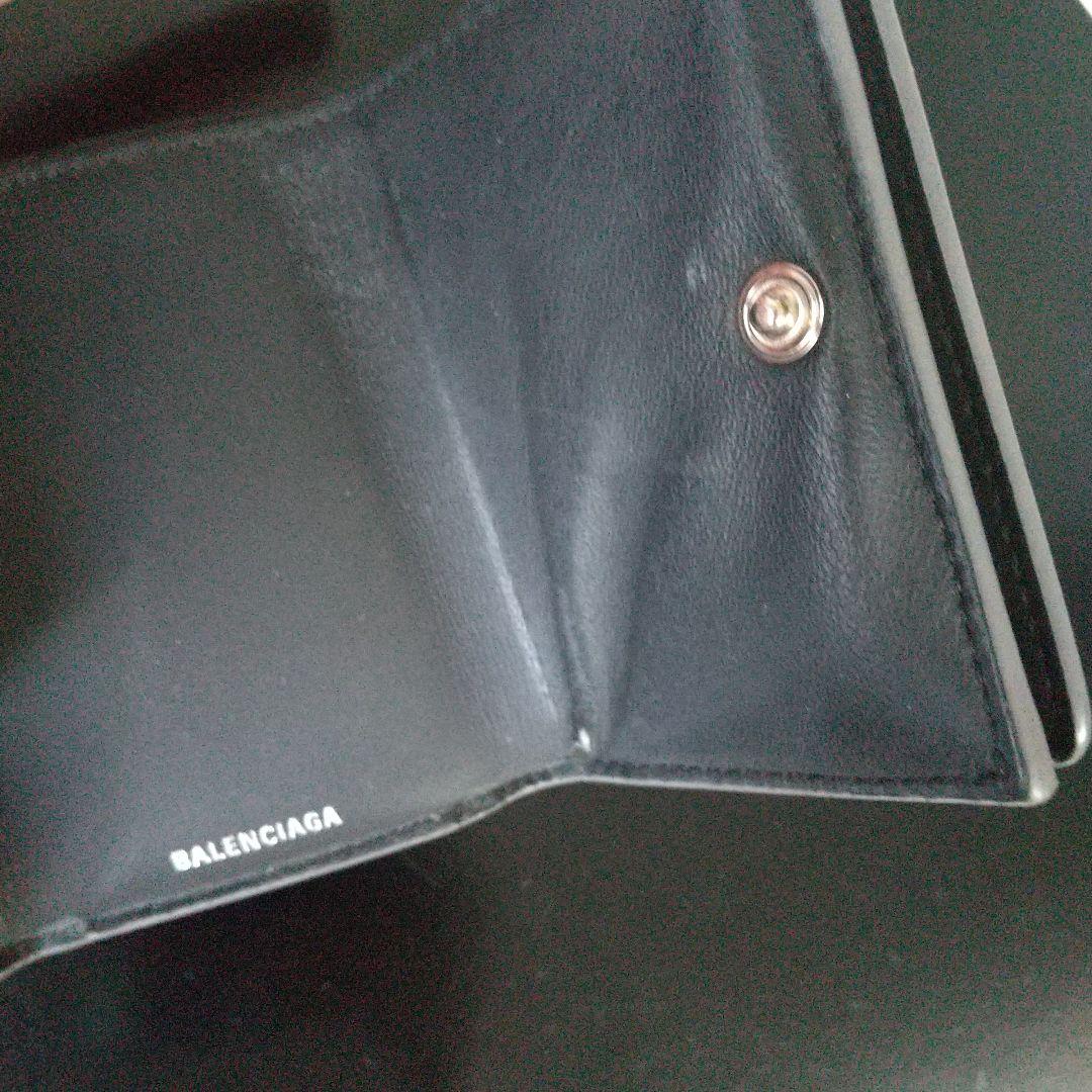 BALENCIAGA 三つ折り財布 シルバー グリッター