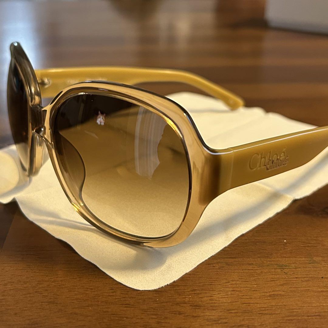 お値下げ！ほぼ未使用、Chloè ブラウン オーバーサイズ サングラス