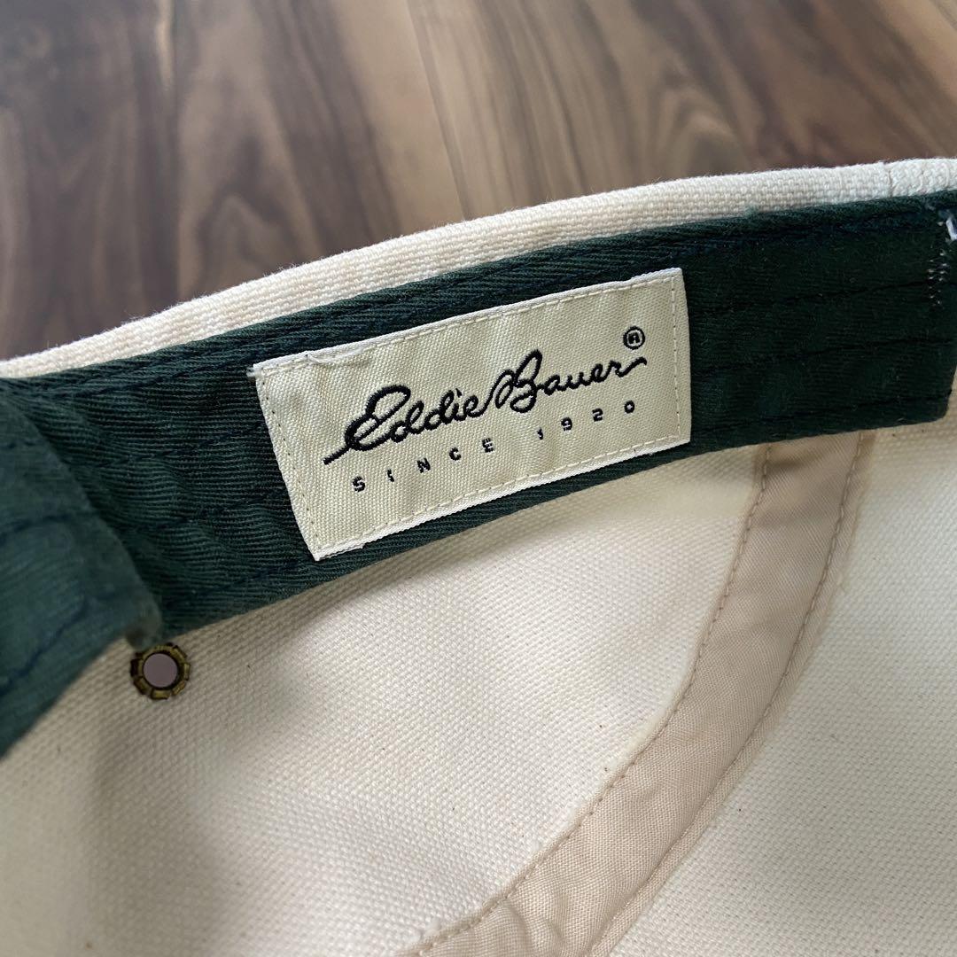 EDDIE BAUER キャンバス レザー ロングビル ジェットキャップ