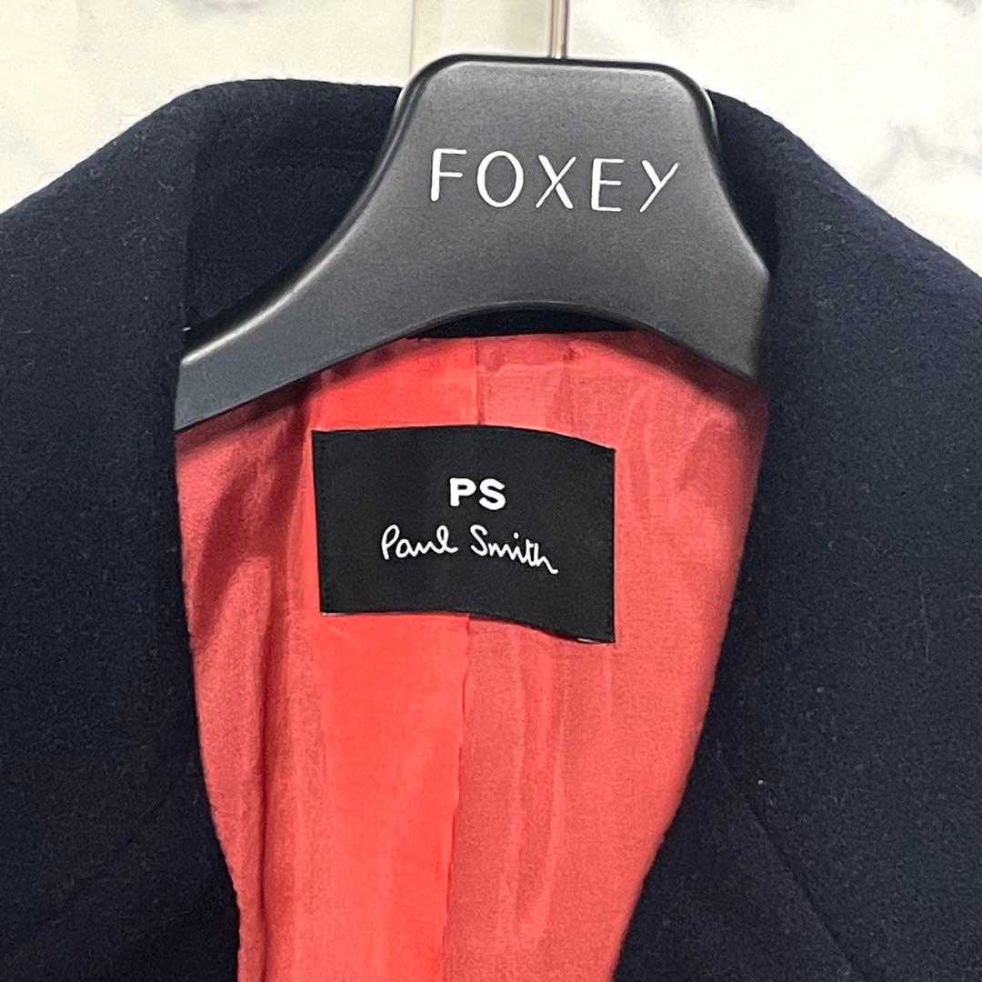 現行✨ 美品✨ ポールスミス カシミヤ バイカラー ダブルチェスターコート 猫 現行✨ 美品✨ ポールスミス カシミヤ バイカラー ダブルチェスターコート 猫