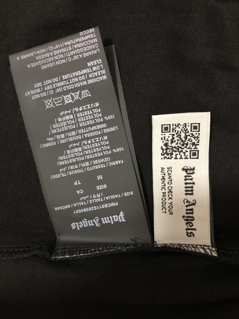 palm Angels パームエンジェルスTシャツ半袖男女兼用 ブラックＭ